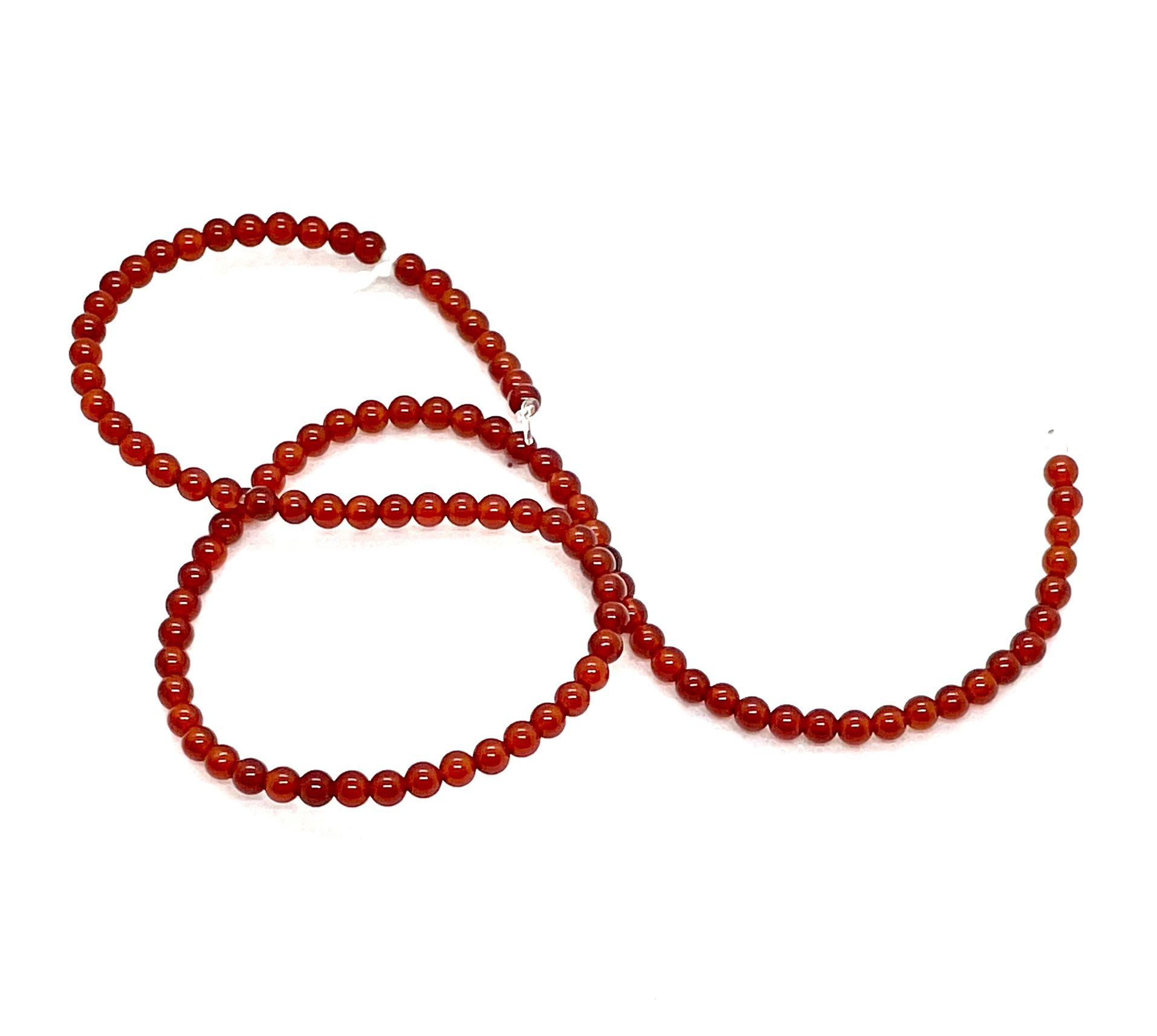 Strand Of 4mm Carnelian Beads