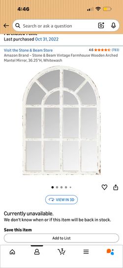 Farmhouse vintage arched mirror