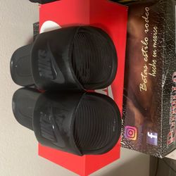 Nike Black Slides 