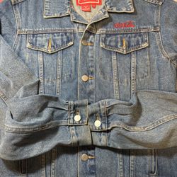 Vintage Coca-Cola World of Las Vegas Blue Denim Jacket Men’s Small 