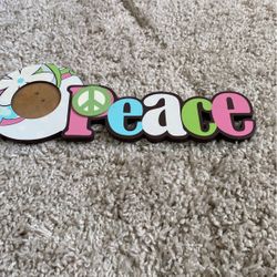 Glitter Peace Picture Frame