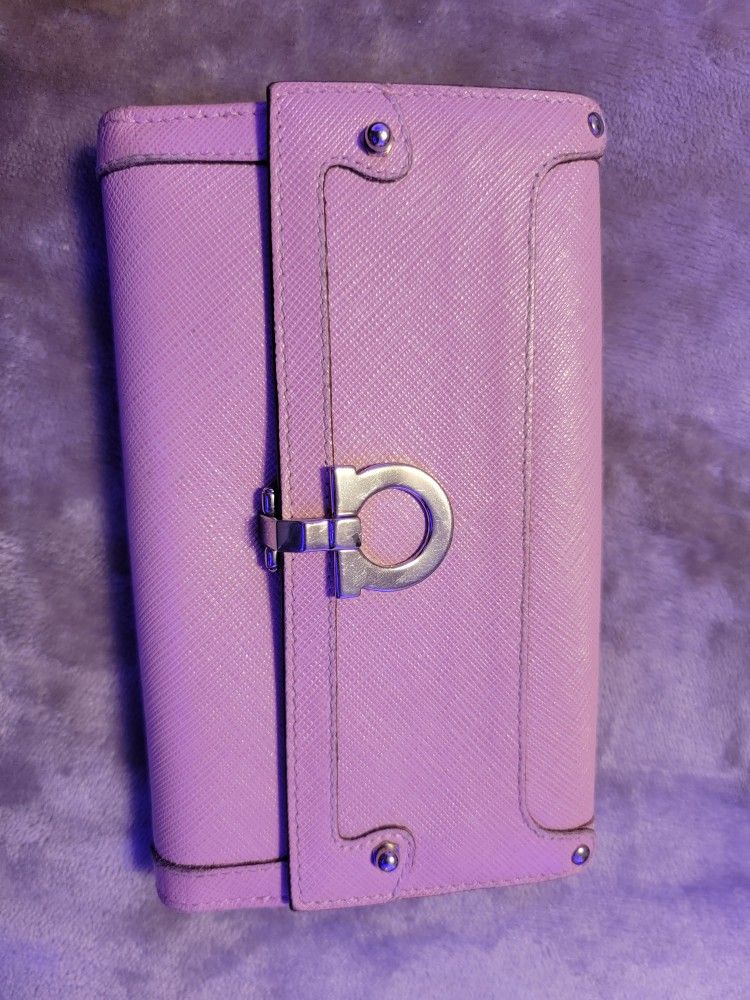 Ferragamo Pink Snap Wallet