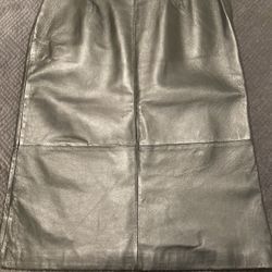 $25-New Black Leather Skirt