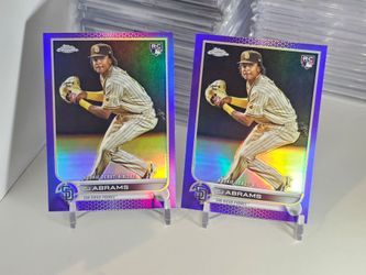 CJ Abrams rookie cards purple topps chrome padres nationals