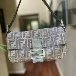 Fendi Baguette Lurex Crystal Bag