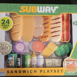 SUBWAY Sandwich Playset - 24 Pieces - Brand New! 