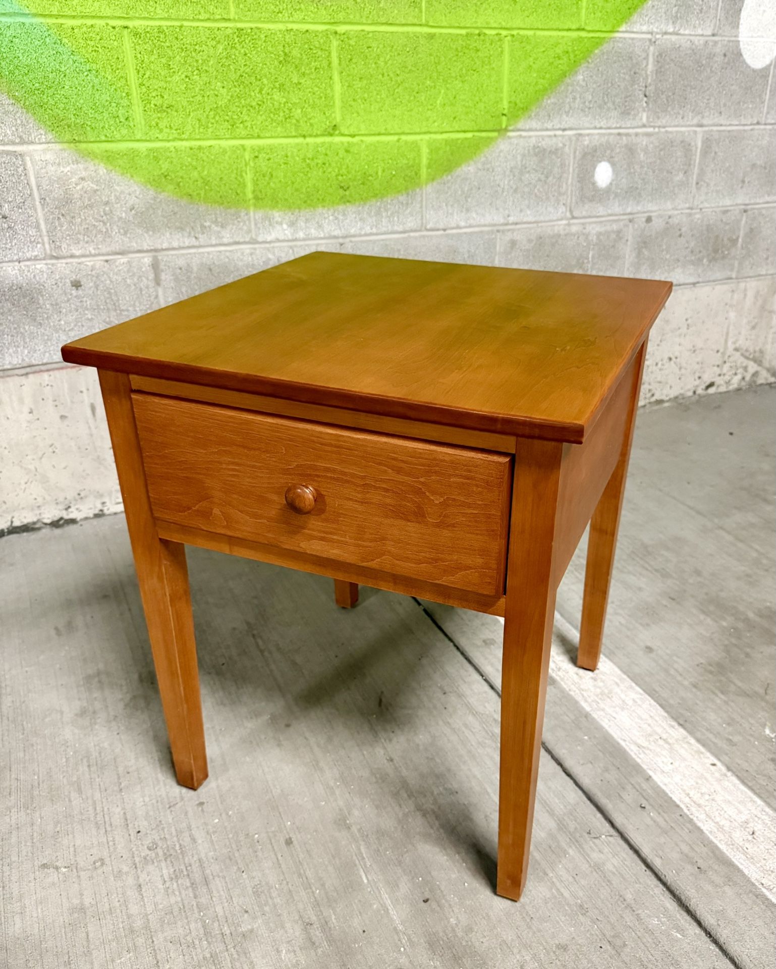 Vintage Shaker-Style Cherry Wood Side Table