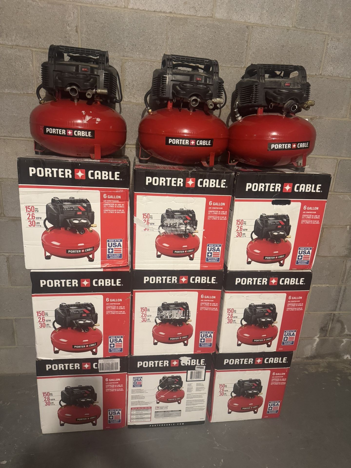 Porter-Cable 6 Gal. 150 PSI Portable Electric Pancake Air Compressor