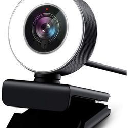 PC Webcam for Streaming HD 1080P, Vitade 960A USB Pro Computer Web Camera Video Cam for Mac Windows Laptop Conferencing Gaming Webcam with Ring Light 