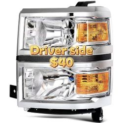 😀 OCPTY Headlight Assembly Driver Side Replacement for 2014-2015 for Chevy Silverado 1500 Pickup 👀Bulbs Not Included👀,