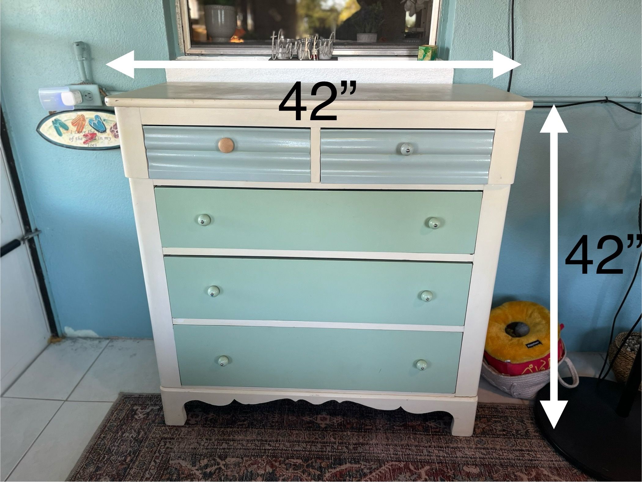 Real wood Dresser. Five drawer dresser.