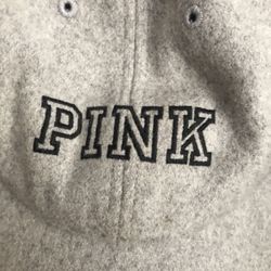 Pink gray hat