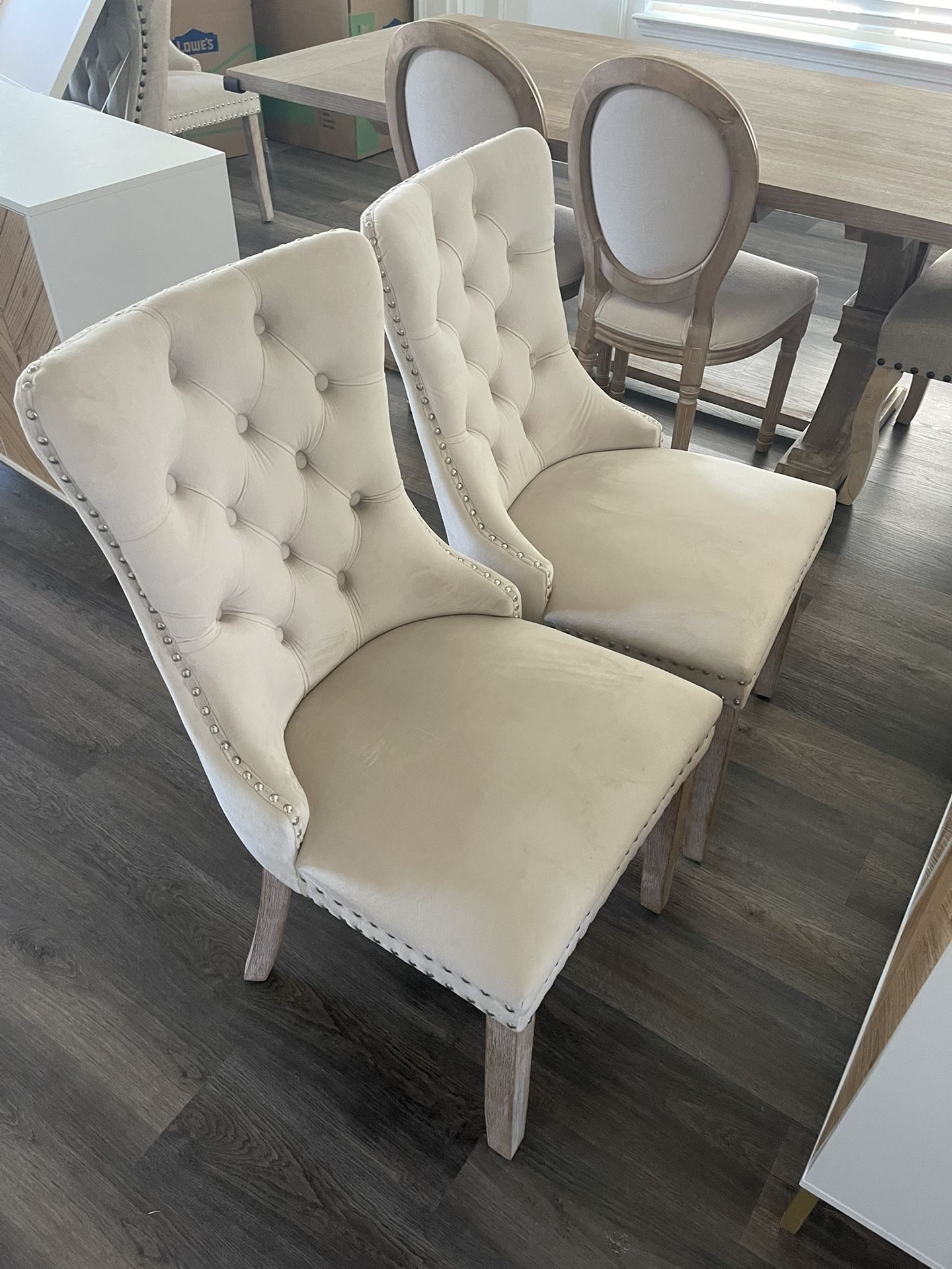 4 Velvet Chairs