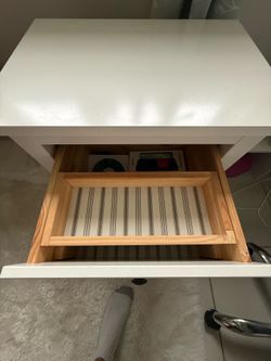 Small white night table