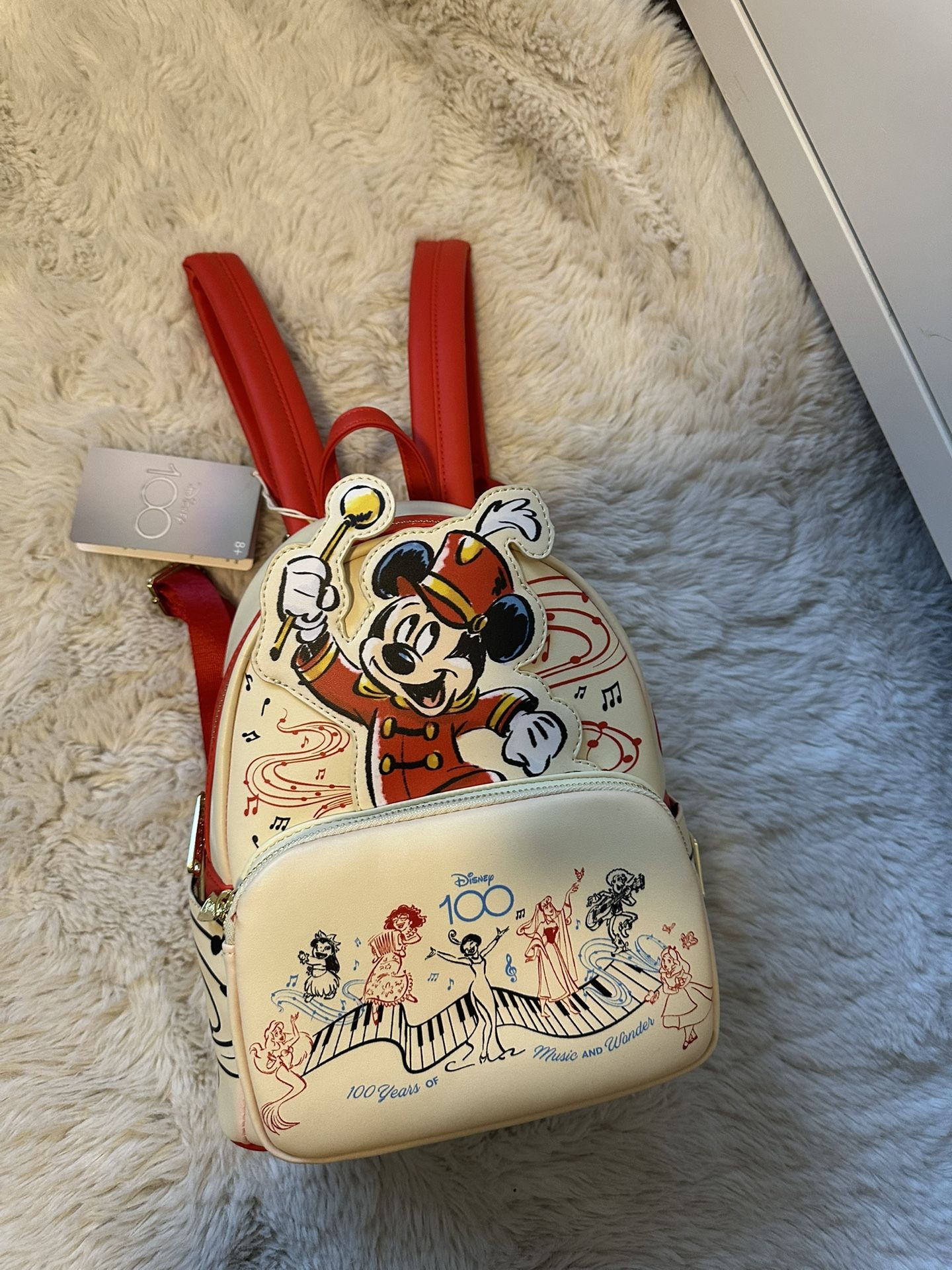 Disney Loungefly Mickey Mouse Musician Disney 100 Anniversary Mini Backpack NWT