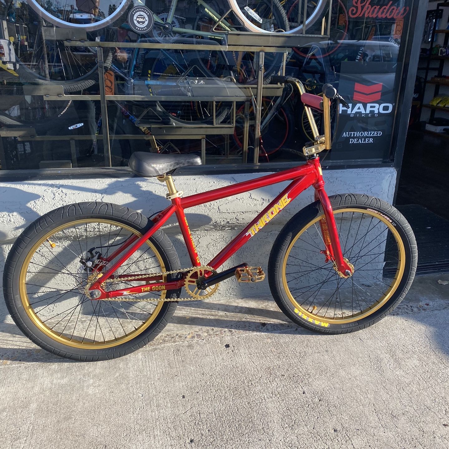 NEW Throne Goin 24” Red & Gold BMX Freestyle Wheelie Bike Bicycle w/ Disc Brakes - SE GT Sunday Cult Subrosa Haro 