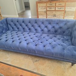 Blue Suede Couch 