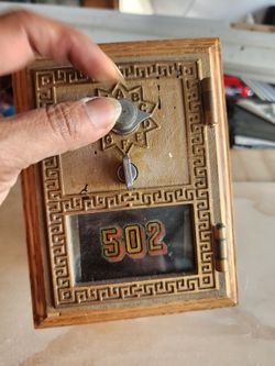 Piggy Bank - 50s/60s Post Office Wooden Box