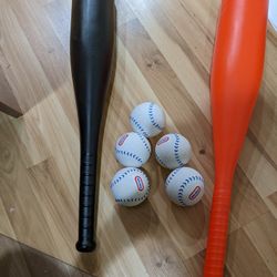 Plastic Bats And Rubber Baseballs