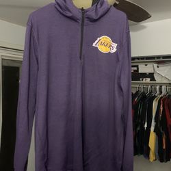 LA Lakers 1/4 Zip Hoodie Mens XL