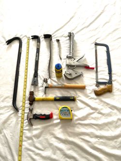 Collection of preowned contractor, Construction hand tools