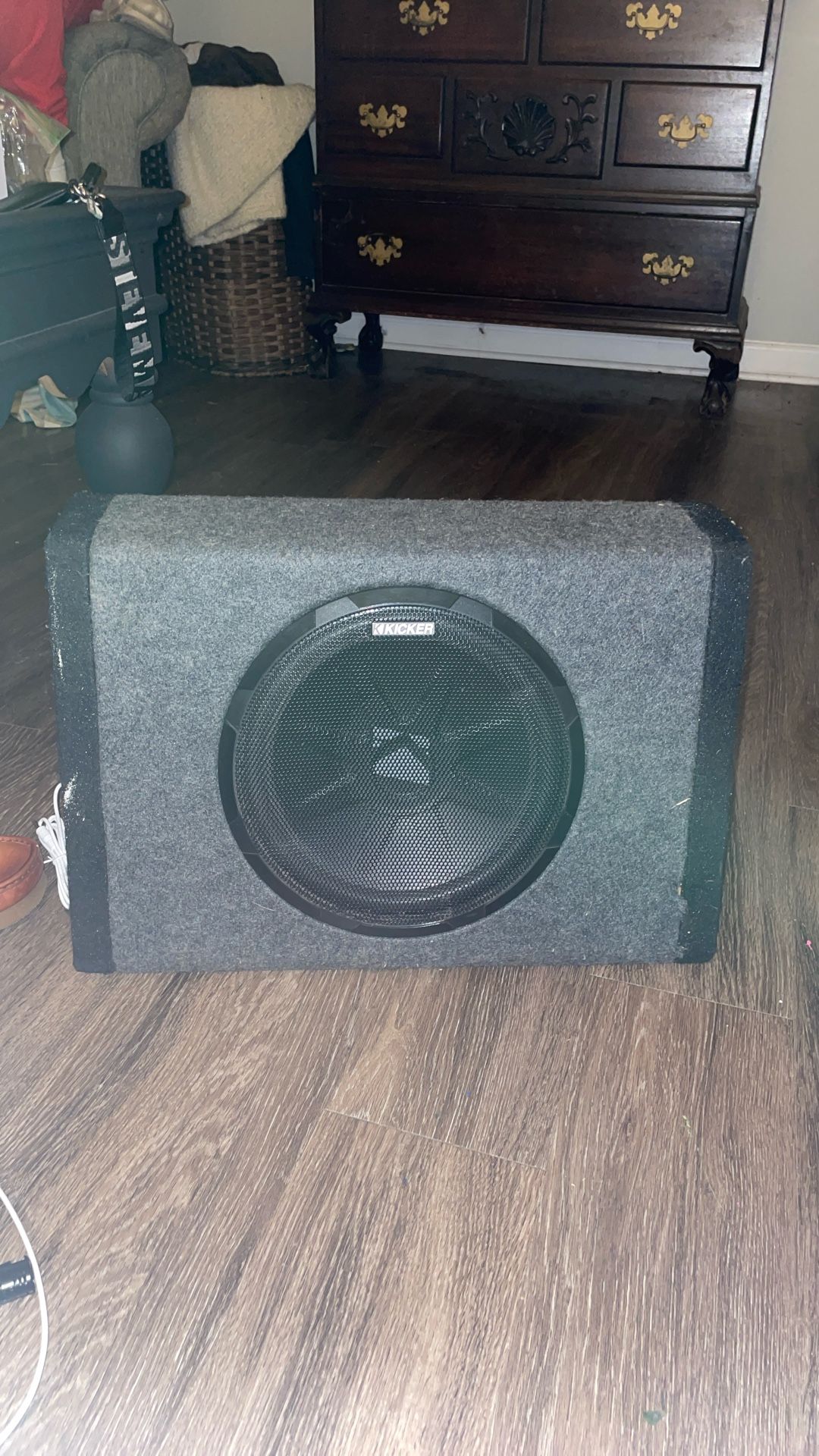 12” Inch Kicker Sub In A Kicker Made Box And Built In Kicker Amplifier