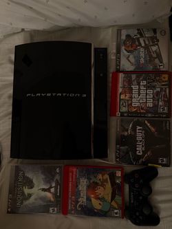 Sony PlayStation 3 60GB Console PS3 Bundle CECHA01 Backwards Compatible +5 Games