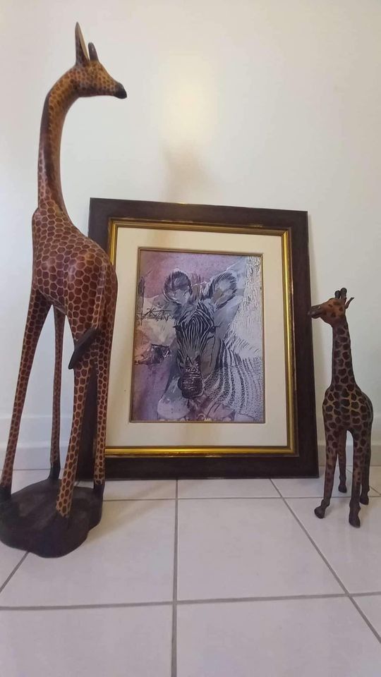 African Hand carved Giraffes