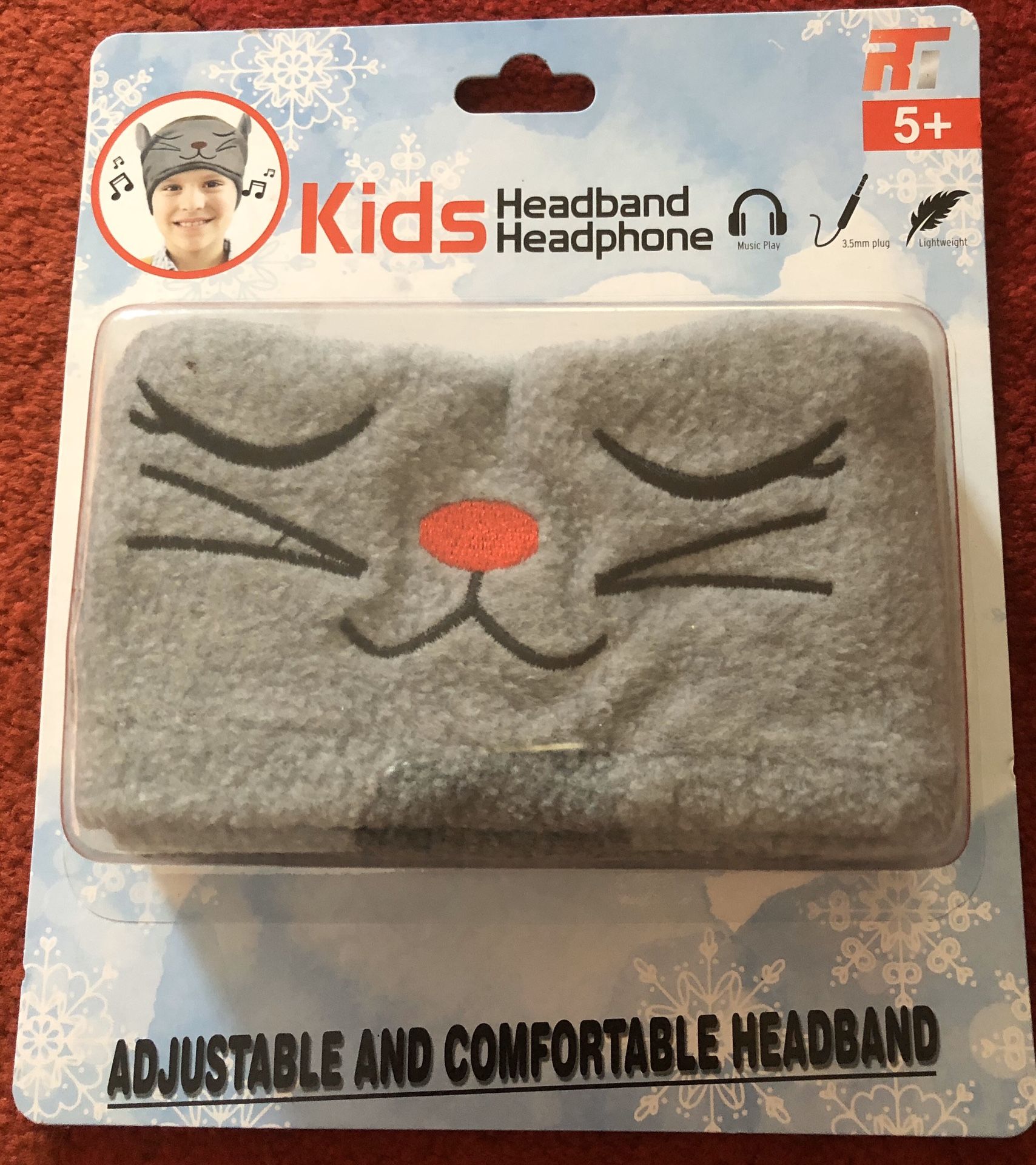 Gray Cat Headband Headphone NEW Adujustable Comfortable(pick up only)