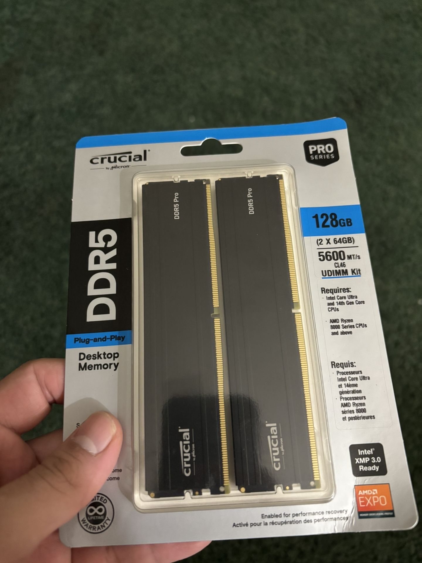 Crucial DDR5 128 GB (2 x 64 GB) Desktop Memory