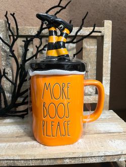 Rae Dunn Witches Feet Mug with topper