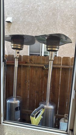 Stainless Steel Outdoor Patio Heaters – Set of 2