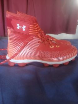 "UNDER ARMOUR" UA HIGHLIGHT FRANCHISE ADJUSTABLE LOW-TOP/HIGH-TOP FOOTBALL CLEATS BOYS YOUTH SIZE 7  