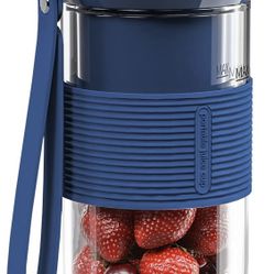 Portable Blender, Personal Size Blender for Shakes and Smoothies, 15oz Magnetic Rechargeable Juicer Cup with Two Modes, Made with BPA-free Material Po