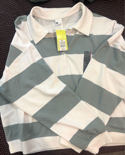All in Motion Striped Rugby Polo Shirt XXL
