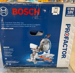 Bosch 12in double bevel miter saw. Cordless
