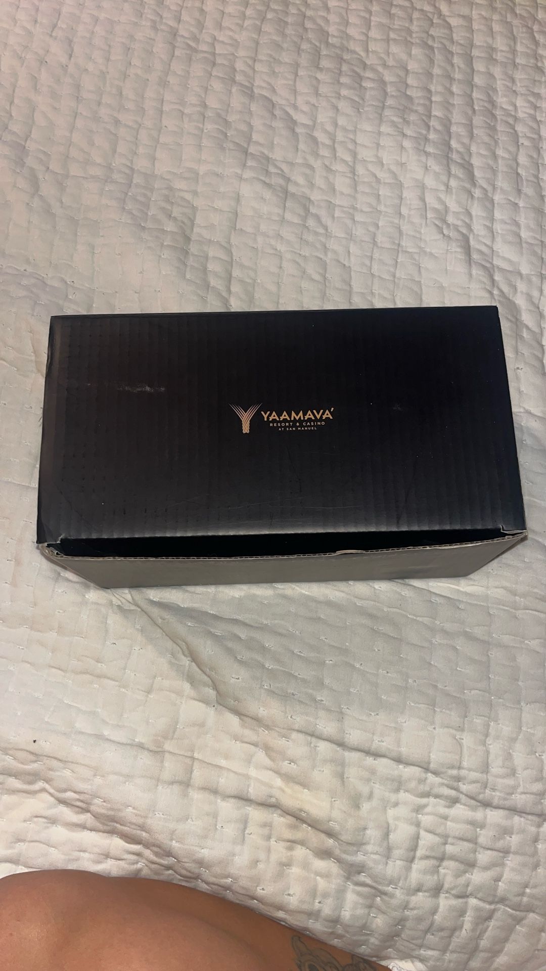 Two Yaamava Soup Boxes +golden Spoons and Chopsticks