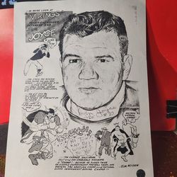 DON JOYCE  SIGNED 8.5X11 AUTOGRAPHED MINNESOTA VIKINGS Jim Nelson Highlights W/COA