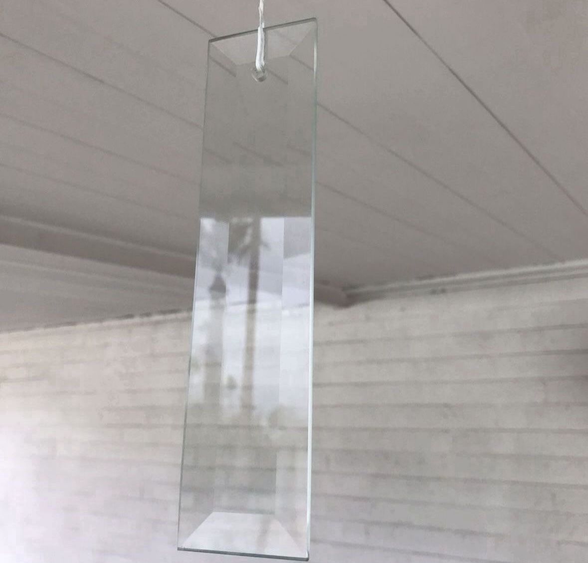 Beveled Glass Plates 7.5” By 1.75” For Chandelier, Art Project Sun Dream Catcher Wind Chimes