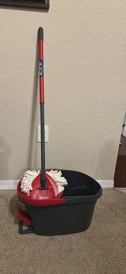 Mop & Bucket System O-Cedar EasyWring Spin Red & Gray
