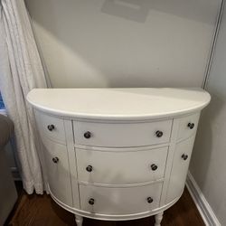 White Half Moon Chest