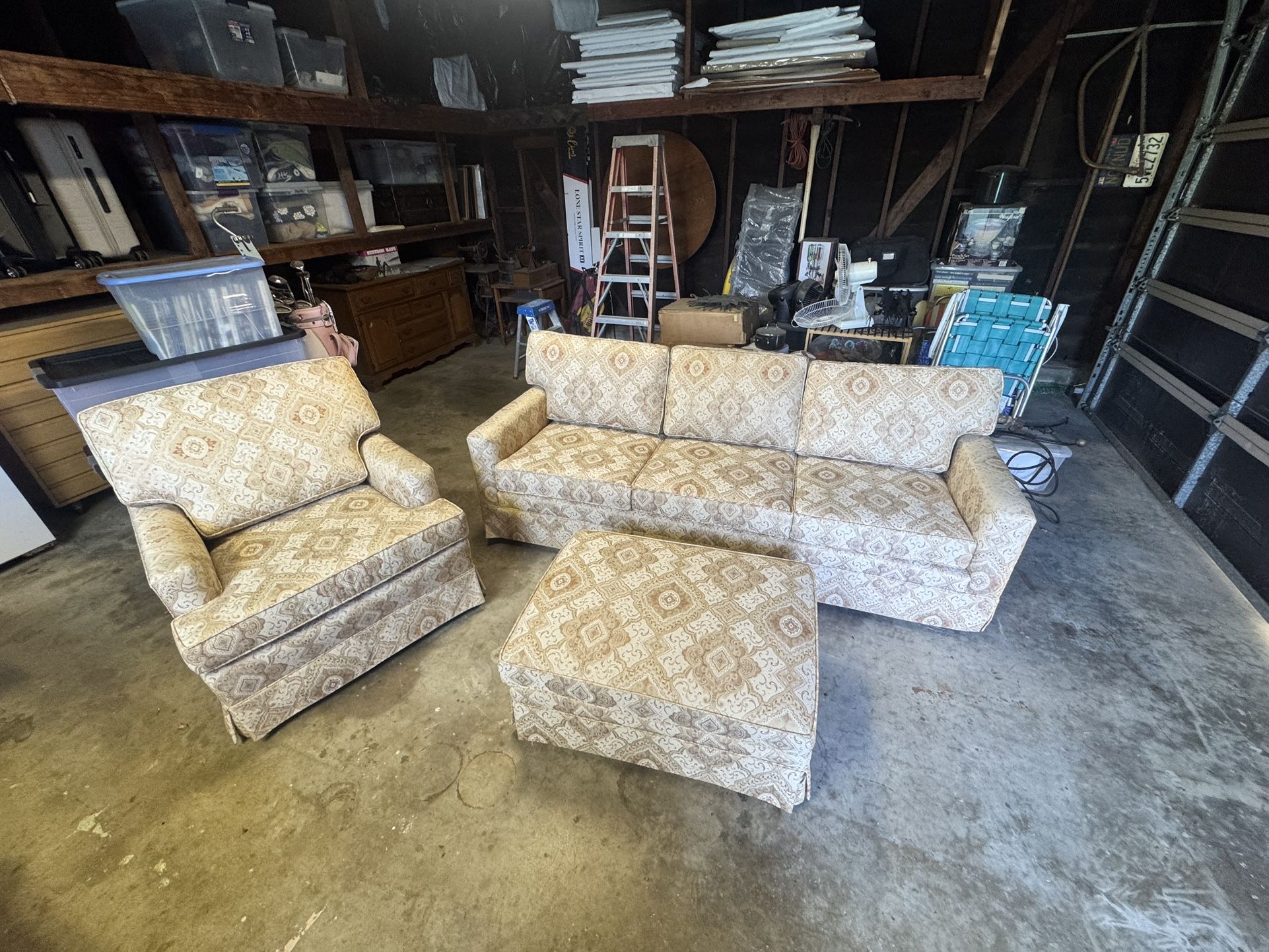 Couch Set With Chair And Ottoman