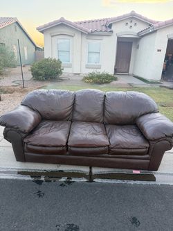 FREE!!  Leather couch