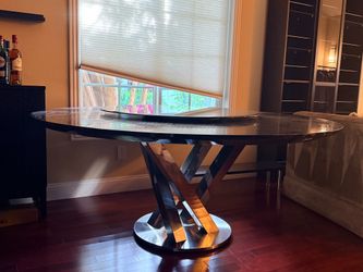A&X Luxury Lazy Susan Dining Table
