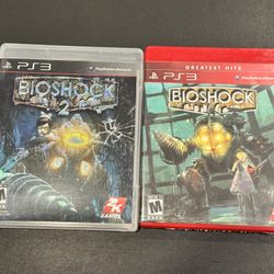 Bioshock & Bioshock 2 for Sony PlayStation 3. Complete  BioShock Greatest Hits (Sony PlayStation 3, 2008)  BioShock 2 (Sony PlayStation 3, 2010)   Bot