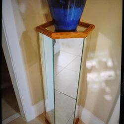 Vintage Mirror Pedestal Pedestal Antiguo Espejo
