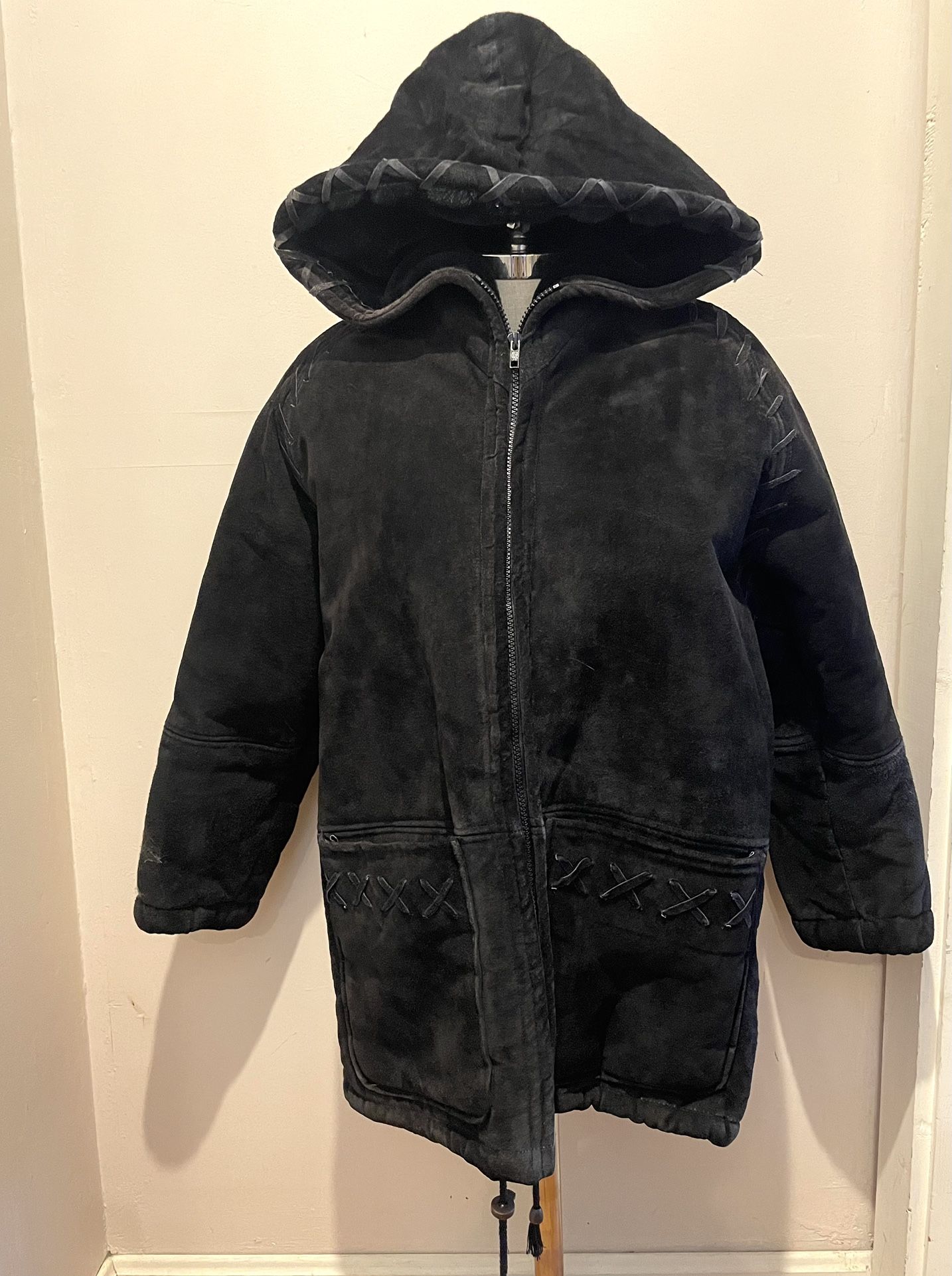 Women’s Vintage Black Suede Leather Jacket