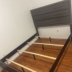 JOSS Grey Queen Size Bed Frame
