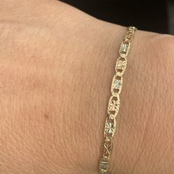 14k Gold Tri-Color Bracelet