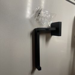 NEW MINT Black Toilet Paper Wall Hook with Screws